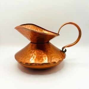 Vintage Gregorian Hammered Copper Pitcher 5"